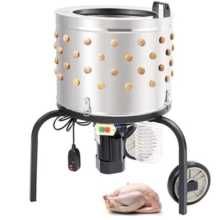 VEVOR Plumeuse de poulet, 500 W, machine à plumer poules avec tambour en acier inoxydable 501x393 mm